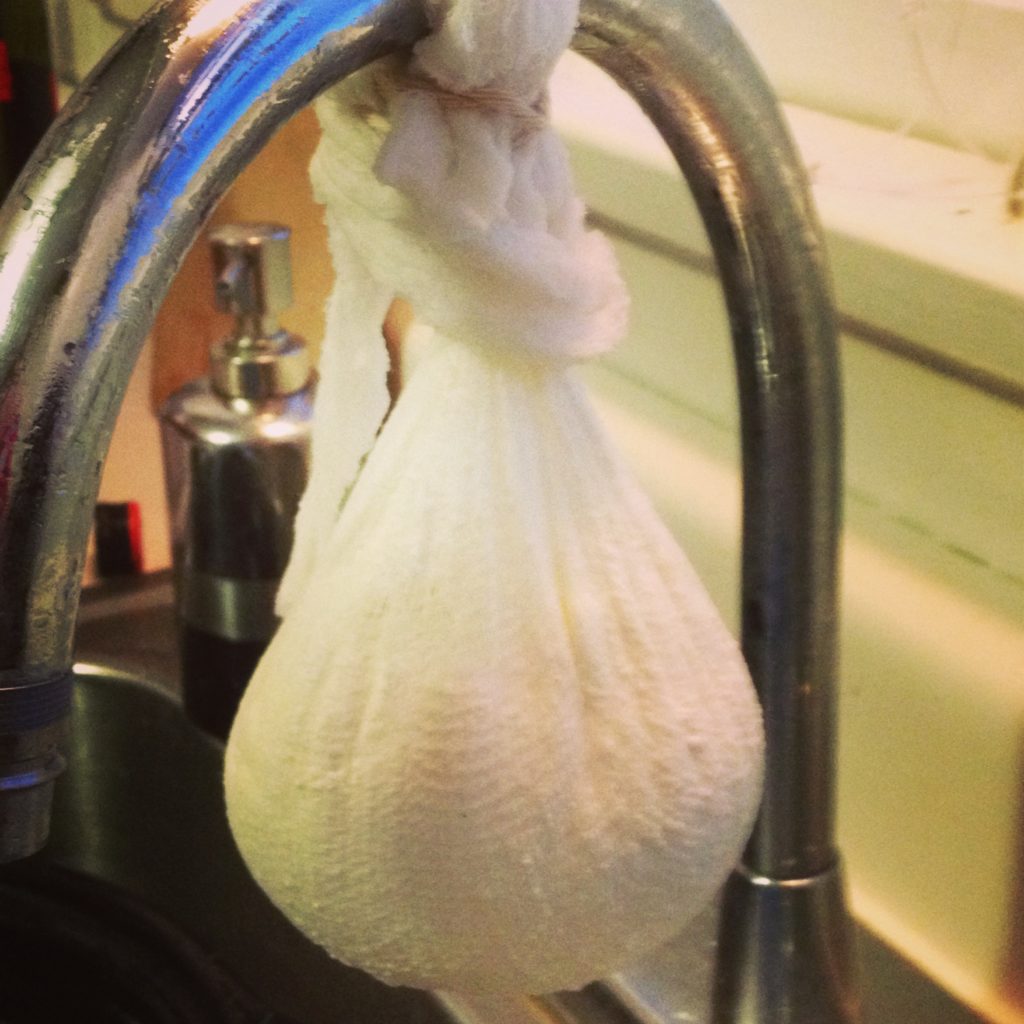 draining curds