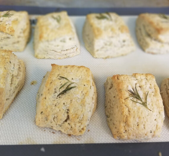 Moist-yet-flaky rosemary biscuits